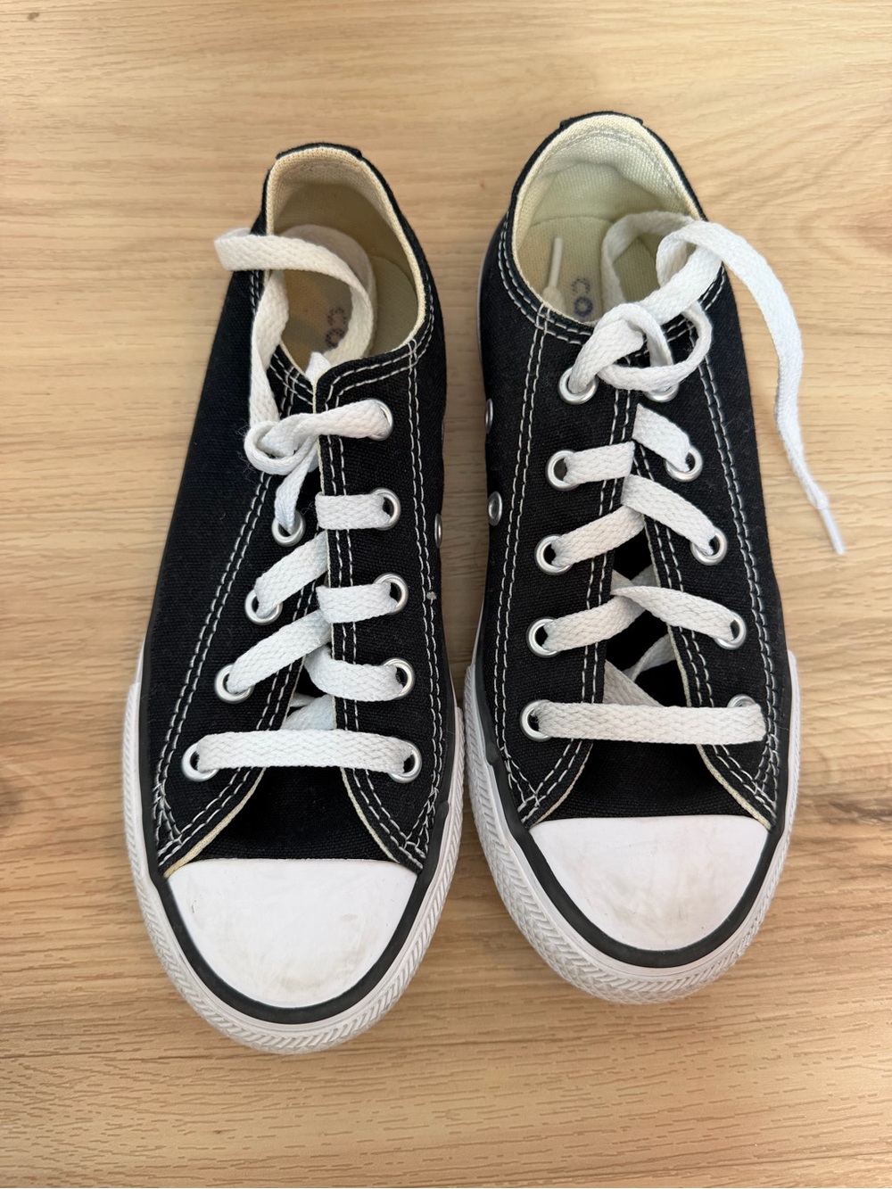 Converse Kids Black and White Low Top Sneakers